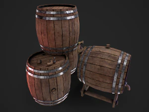 Beer barrels 3D Model