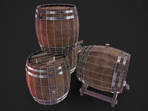 Beer barrels 3D Model