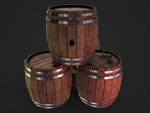Beer barrels 3D Модель