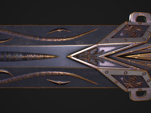 Fantasy Sword 29 With Scabbard 3D Модель