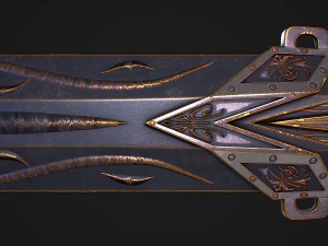 Fantasy Sword 29 With Scabbard 3D Model