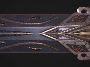 Fantasy Sword 29 With Scabbard 3D Model