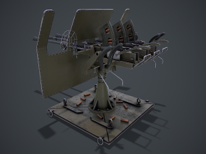 Machine G Turret 3D Model