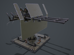 Machine G Turret 3D 模型