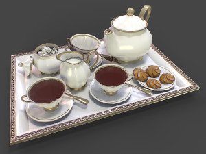Tea Set 3D-Modell