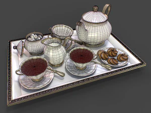 Tea Set 3D Model