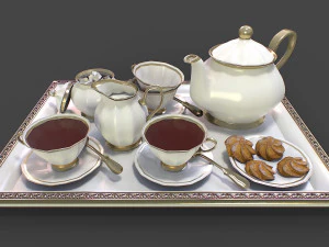 Tea Set 3D Model