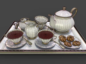 Tea Set 3D Model