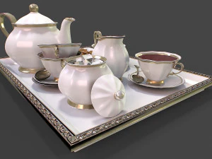 Tea Set 3D Model