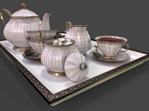 Tea Set 3D Model