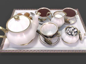 Tea Set 3D Model