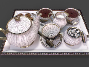 Tea Set 3D-Modell
