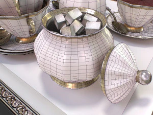 Tea Set 3D Model