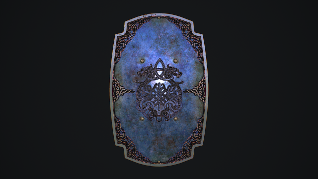 Medieval Shield Modelo 3D .c4d .max .obj .3ds .fbx .stl .blend 