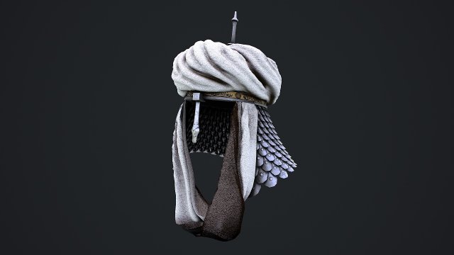 Medieval Helmet 1 3D Model .c4d .max .obj .3ds .fbx .stl .blend 