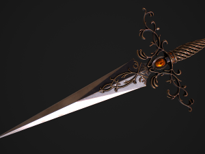 Fantasy Sword 27 With Scabbard Modelo 3D