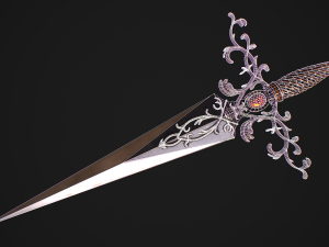 Fantasy Sword 27 With Scabbard Modelo 3D