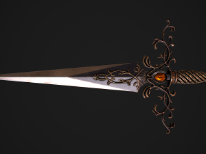 Fantasy Sword 27 With Scabbard Modelo 3D