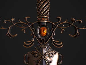 Fantasy Sword 27 With Scabbard Modelo 3D