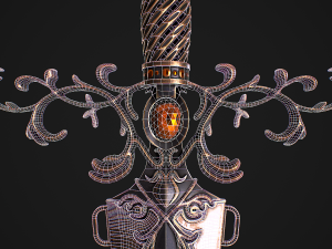 Fantasy Sword 27 With Scabbard Modelo 3D