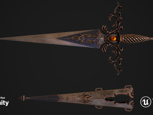 Fantasy Sword 27 With Scabbard Modelo 3D