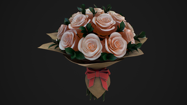Bouquet 3D Model .c4d .max .obj .3ds .fbx .stl .blend 
