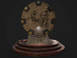 Egyptian throne with accessories 3D Модель