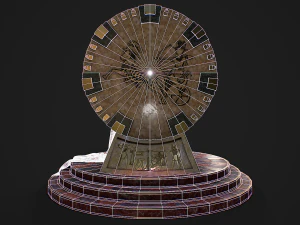 Egyptian throne with accessories 3D Model