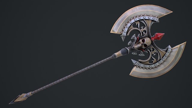 Fantasy Axe 1 Low-poly 3D Model