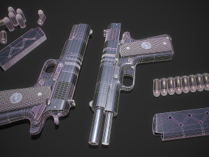 Army pistol 3D Model