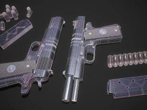 Armeepistole 3D Modell