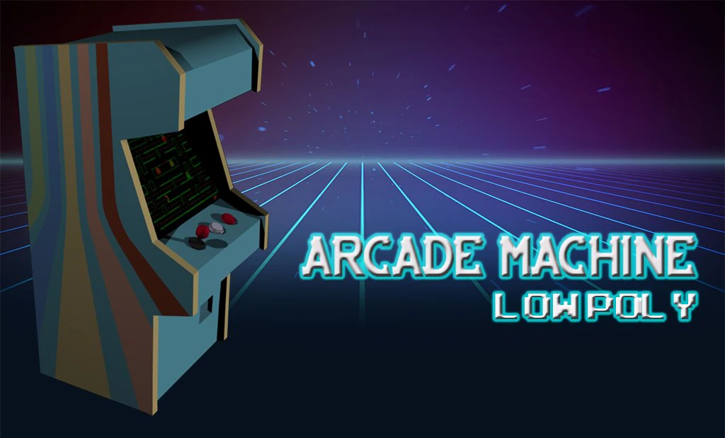 arcade machine low poly 3D Model .c4d .max .obj .3ds .fbx .stl .blend