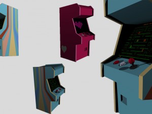 arcade machine low poly Modello 3D