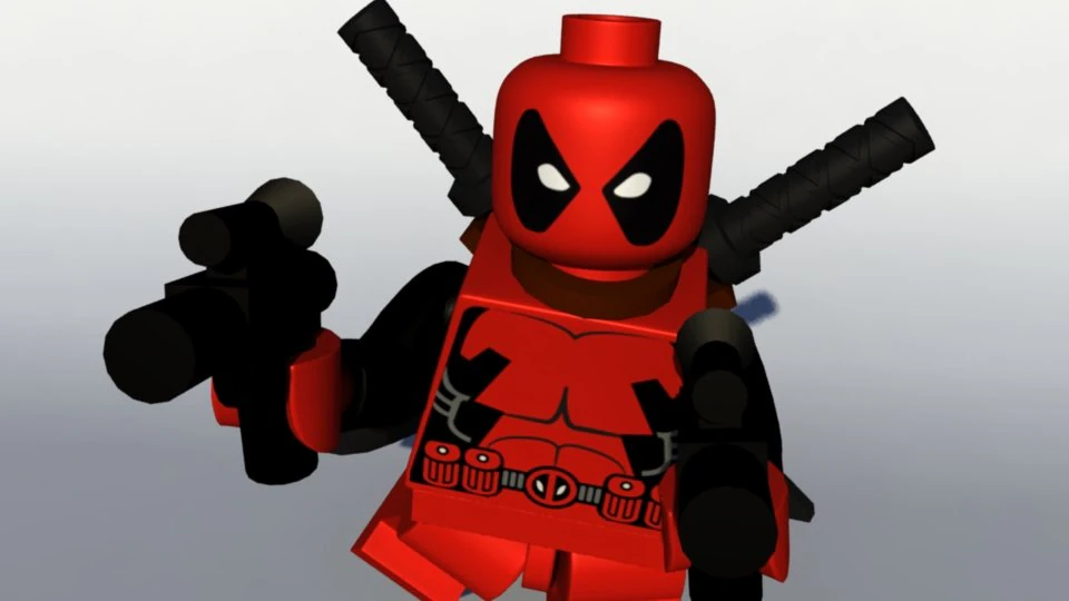 lego deadpool ready to animate 3D Model .c4d .max .obj .3ds .fbx .stl .blend 