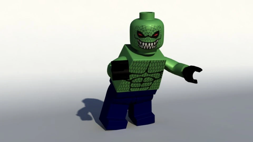 killercrock and bane lego batmanrig 3D Model .c4d .max .obj .3ds .fbx .stl .blend