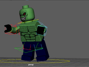 killercrock and bane lego batmanrig 3D Model