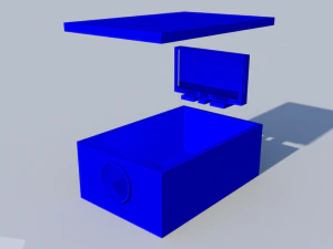 Proyector de tel&eacute;fono listo para imprimir. Modelo de impresión 3D