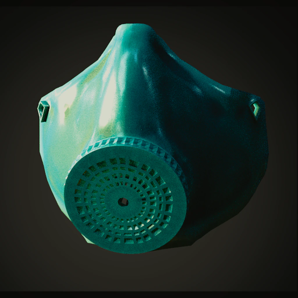 mask with filter caser coronavirus 3D Print Model .c4d .max .obj .3ds .fbx .stl .blend