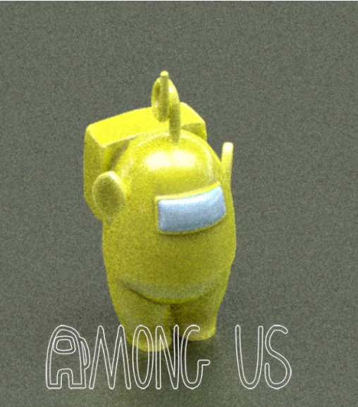 among us teletubbies laa-laa 3D Print Model .c4d .max .obj .3ds .fbx .stl .blend 