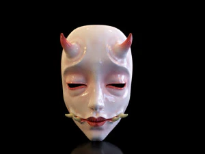 mask japan japanese horror style mascara 3D Print Model
