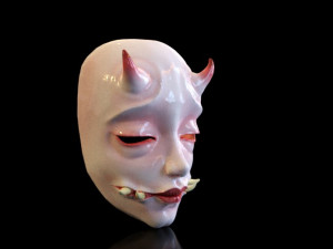 mask japan japanese horror style mascara 3D Print Model
