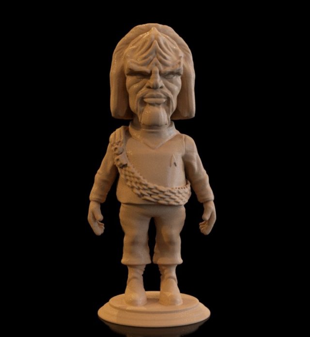 STAR TREK WORF CHIBI 3D Baskı Modeli .c4d .max .obj .3ds .fbx .stl .blend