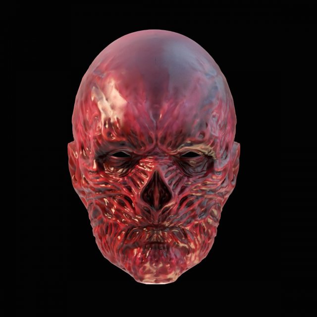 VECNA mask stranger things 3D 프린트 모델 .c4d .max .obj .3ds .fbx .stl .blend 