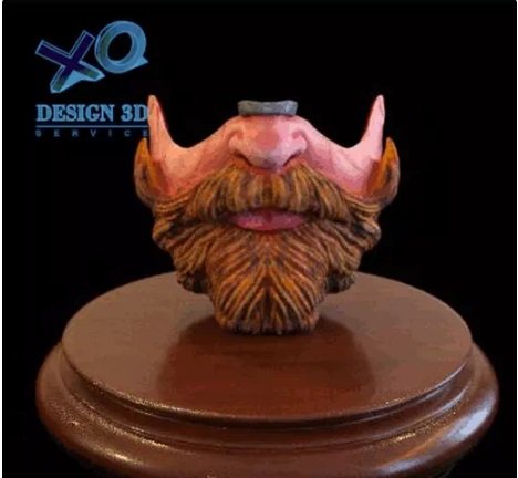 Mask viking beard 3D-printmodel .c4d .max .obj .3ds .fbx .stl .blend 