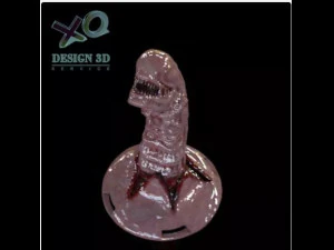 Cadılar Bayramı uzaylı g&ouml;ğ&uuml;s patlaması uzaylısı 3D Baskı Modeli