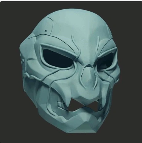 SKULL MAN Helmet 3D Print Model .c4d .max .obj .3ds .fbx .stl .blend 