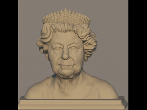 QUEEN ELIZABETH BUST 3Dプリントモデル