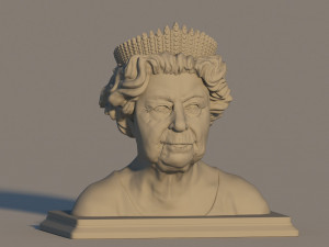 QUEEN ELIZABETH BUST 3D Принт Модель