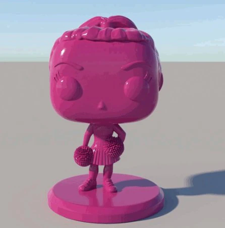Cheerleader FUNKO 3D Print Model .c4d .max .obj .3ds .fbx .stl .blend
