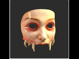 Female demon mask 3D Print Model